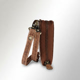 Spaghetti Western Swc455Brn Wallet Vintage Handmade Drum Dyed Genuine European Cowhide Leather Women Bag Western Handbag Purse