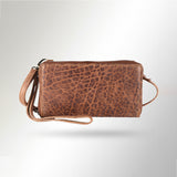 Spaghetti Western Swc455Brn Wallet Vintage Handmade Drum Dyed Genuine European Cowhide Leather Women Bag Western Handbag Purse