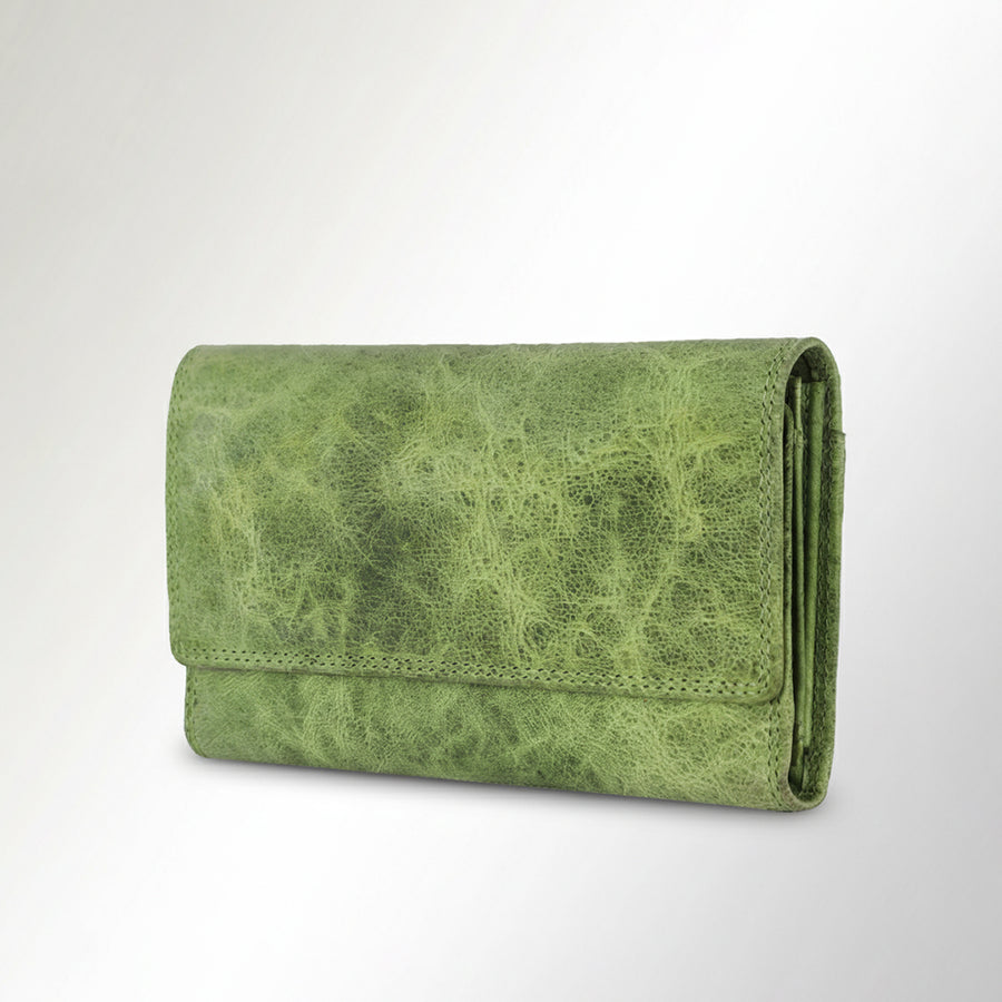 Spaghetti W. Swc460Grn Wallet Vintage Handmade Drum Dyed Genuine by Hilason – Cowboy and equestrian accessories