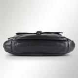 Spaghetti Western Swc417Blk Briefcase Vintage Handmade Drum Dyed Genuine European Cowhide Leather Women Bag Western Handbag Purse