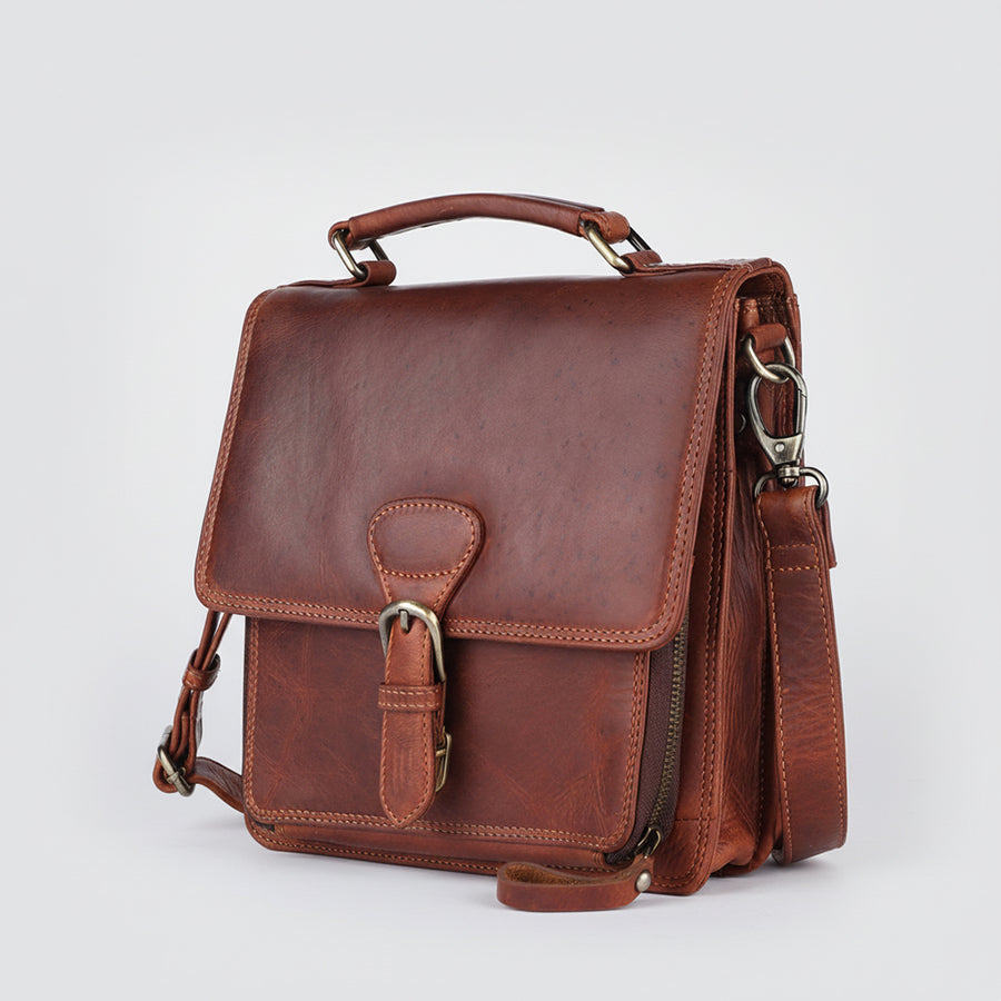 Spaghetti W. Swc426Dkbrn Briefcase Vintage Handmade Drum Dyed Genuine by Hilason – Cowboy and equestrian accessories