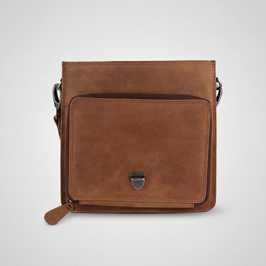 Spaghetti Western Swc423Brn Briefcase Vintage Handmade Drum Dyed Genuine European Cowhide Leather Women Bag Western Handbag Purse