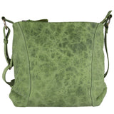 Spaghetti Western Swc461Grn Cross Body I Vintage Handmade Drum Dyed Genuine European Cowhide Leather Women Bag Western Handbag Purse