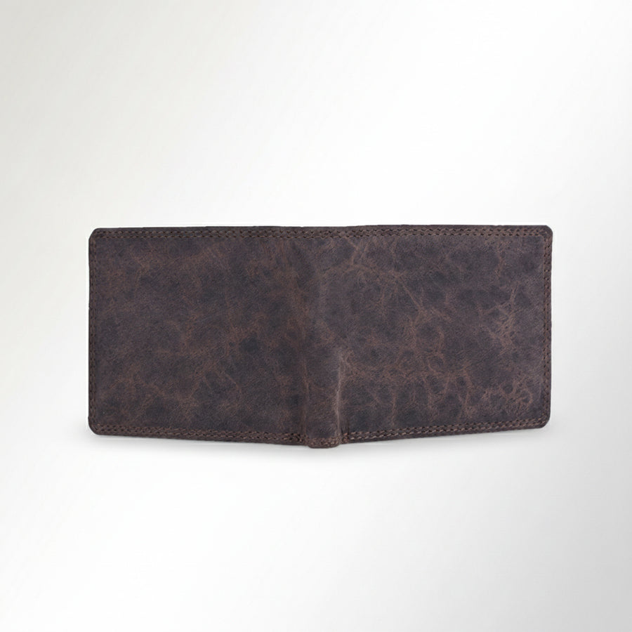 Spaghetti Western Swc457Dkbrn Wallet Vintage Handmade Drum Dyed Genuine European Cowhide Leather Women Bag Western Handbag Purse