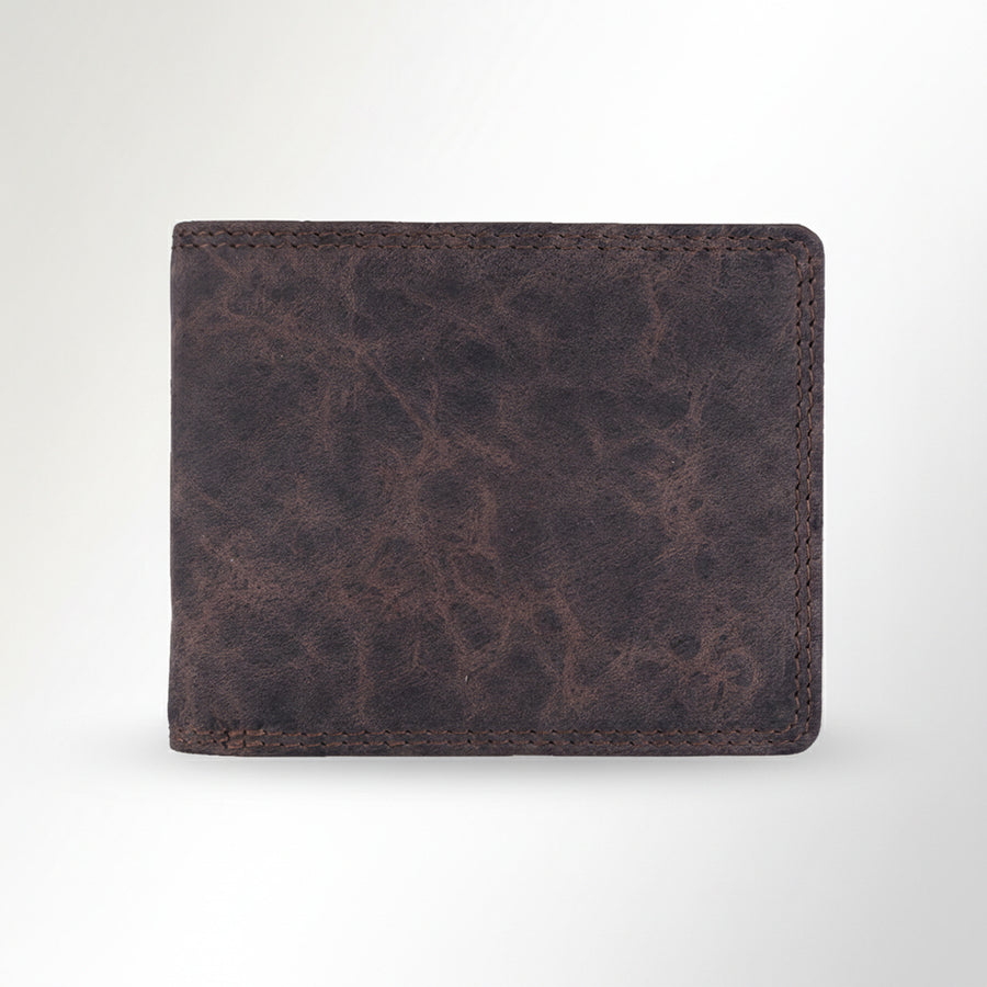 Spaghetti W. Swc457Dkbrn Wallet Vintage Handmade Drum Dyed Genuine by Hilason – Cowboy and equestrian accessories
