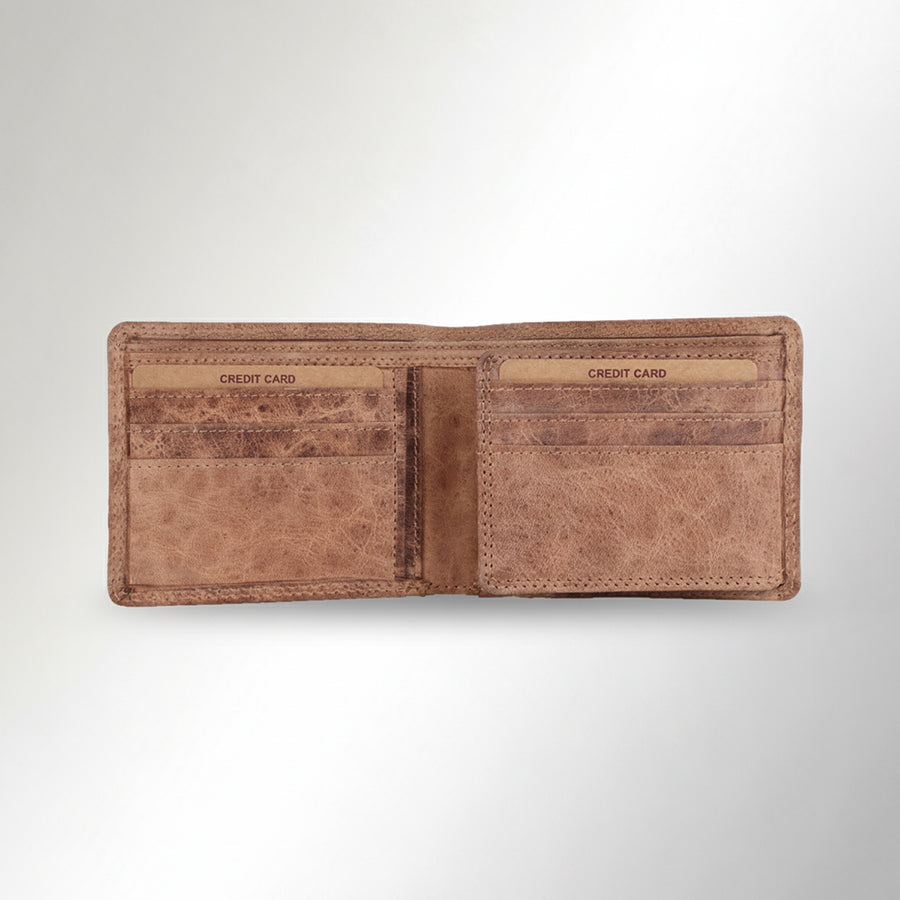 Spaghetti Western Swc462Ltbrn Wallet Vintage Handmade Drum Dyed Genuine European Cowhide Leather Women Bag Western Handbag Purse