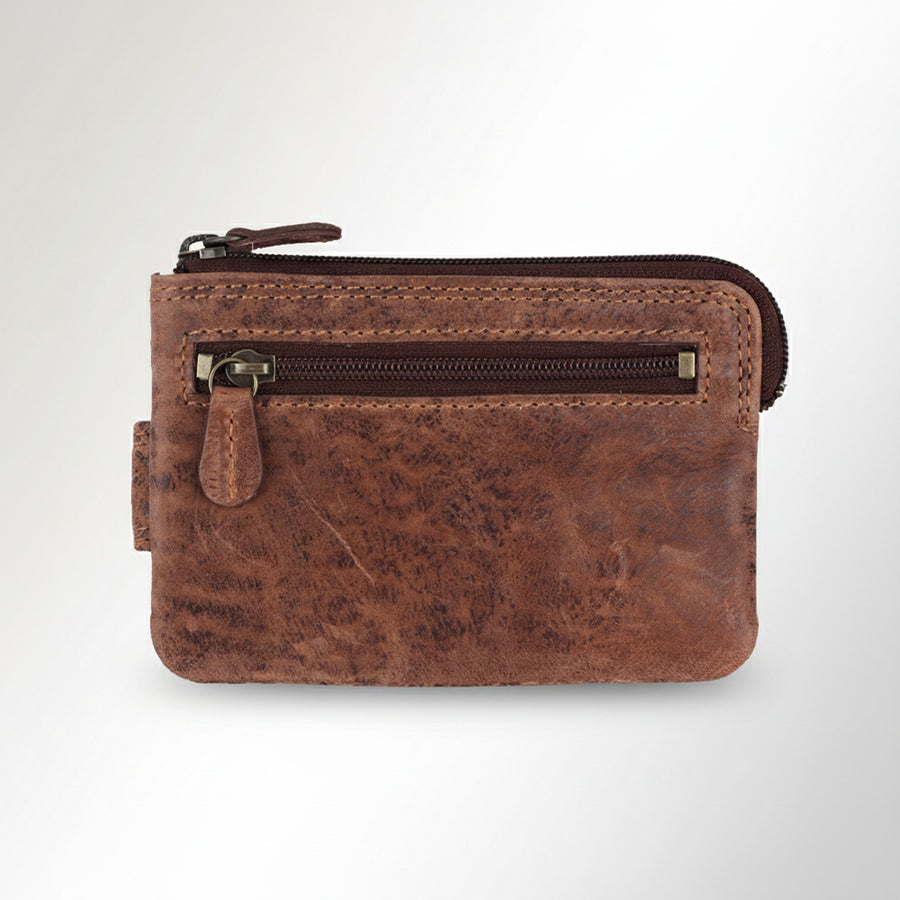 Spaghetti Western Swc456Brn Wallet Vintage Handmade Drum Dyed Genuine European Cowhide Leather Women Bag Western Handbag Purse
