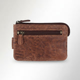 Spaghetti Western Swc456Brn Wallet Vintage Handmade Drum Dyed Genuine European Cowhide Leather Women Bag Western Handbag Purse