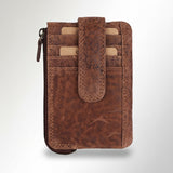 Spaghetti Western Swc456Brn Wallet Vintage Handmade Drum Dyed Genuine European Cowhide Leather Women Bag Western Handbag Purse