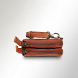 Spaghetti Western Swc440Tan Wallet Vintage Handmade Drum Dyed Genuine European Cowhide Leather Women Bag Western Handbag Purse