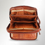 Spaghetti Western Swc440Tan Wallet Vintage Handmade Drum Dyed Genuine European Cowhide Leather Women Bag Western Handbag Purse