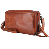 Spaghetti Western Swc440Tan Wallet Vintage Handmade Drum Dyed Genuine European Cowhide Leather Women Bag Western Handbag Purse