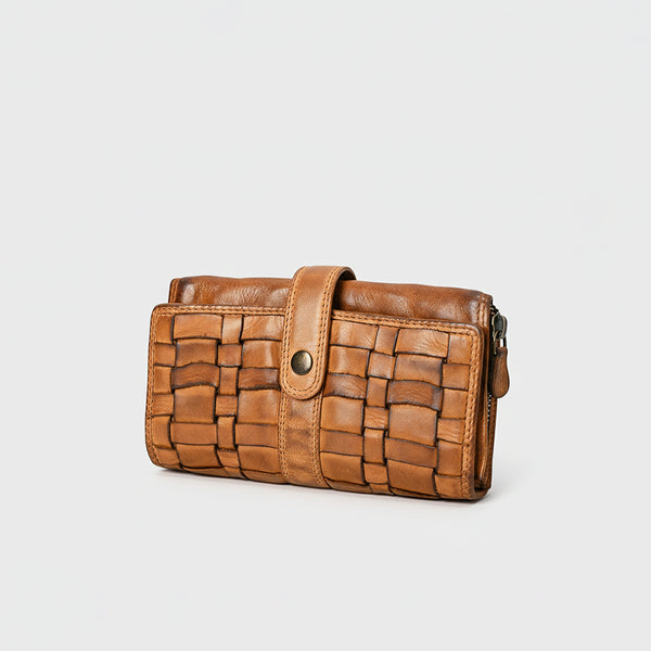 Spaghetti W. Swc446Tan Wallet Vintage Handmade Drum Dyed Genuine by Hilason – Cowboy and equestrian accessories