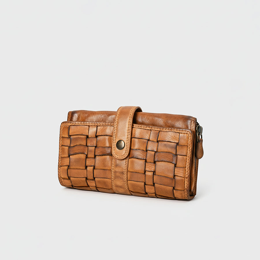 Spaghetti W. Swc446Tan Wallet Vintage Handmade Drum Dyed Genuine by Hilason – Cowboy and equestrian accessories