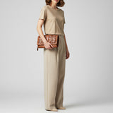 Spaghetti Western Swc447Cg Wallet Vintage Handmade Drum Dyed Genuine European Cowhide Leather Women Bag Western Handbag Purse