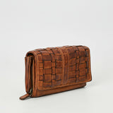 Spaghetti Western Swc447Cg Wallet Vintage Handmade Drum Dyed Genuine European Cowhide Leather Women Bag Western Handbag Purse