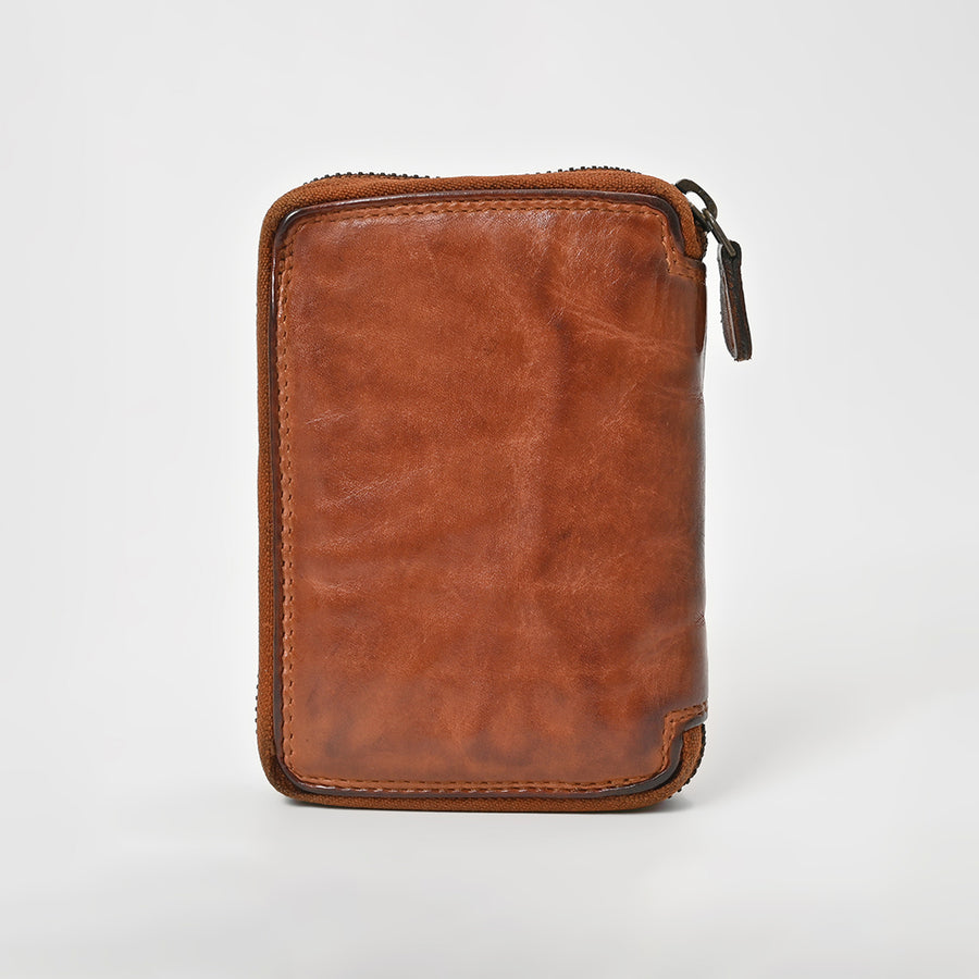 Spaghetti Western Swc441Cg Wallet Vintage Handmade Drum Dyed Genuine European Cowhide Leather Women Bag Western Handbag Purse