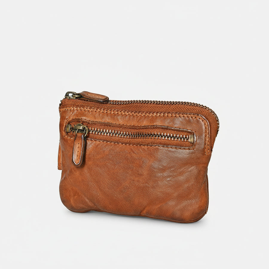 Spaghetti W. Swc436Tan Coin Purse Vintage Handmade Drum Dyed Genuine by Hilason – Cowboy and equestrian accessories