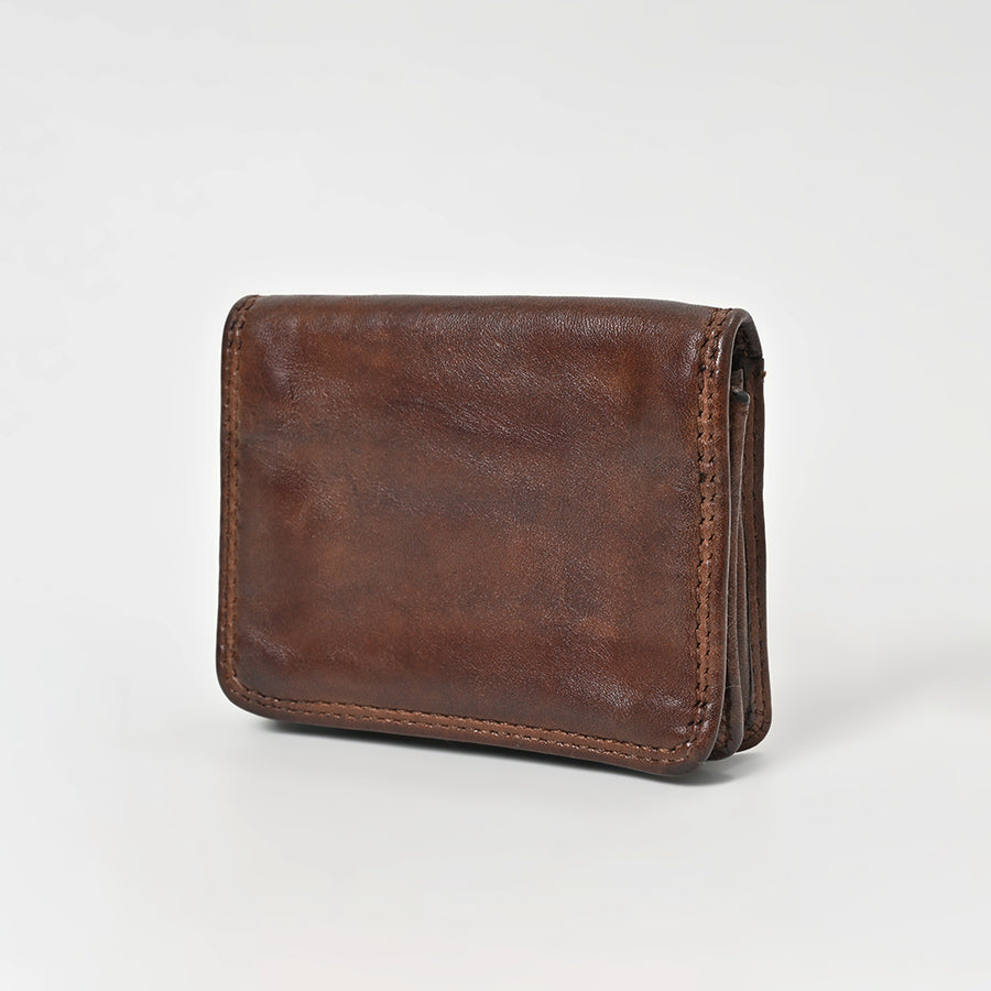 Spaghetti W. Swc445Brn Card-Holder Vintage Handmade Drum Dyed Genuine by Hilason – Cowboy and equestrian accessories