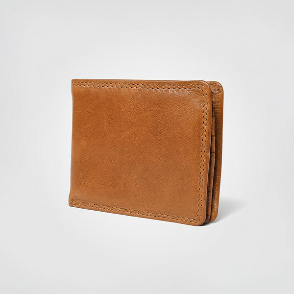 Spaghetti W. Swc450Tan Wallet Vintage Handmade Drum Dyed Genuine by Hilason – Cowboy and equestrian accessories