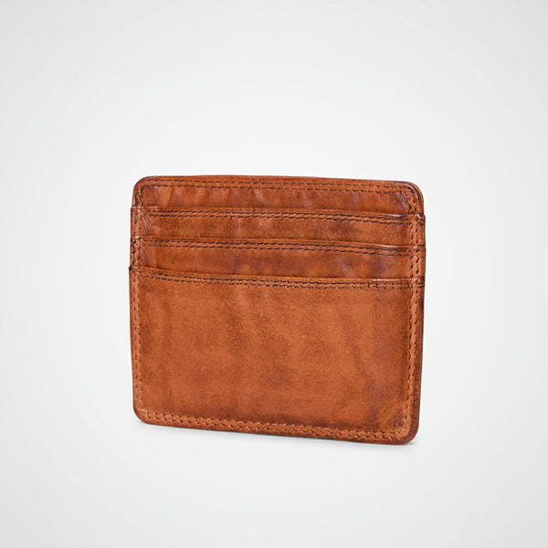 Spaghetti W. Swc451Cg Card-Holder Vintage Handmade Drum Dyed Genuine by Hilason – Cowboy and equestrian accessories