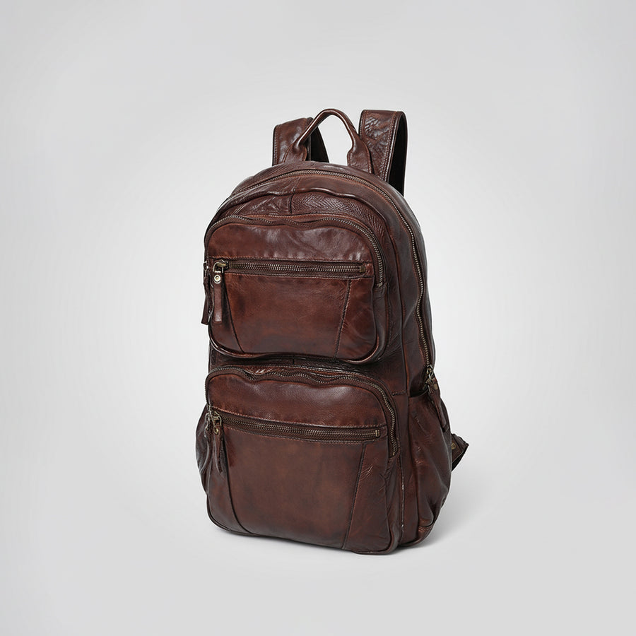 Spaghetti W. Swc414Brn Backpack Vintage Handmade Drum Dyed Genuine by Hilason – Cowboy and equestrian accessories