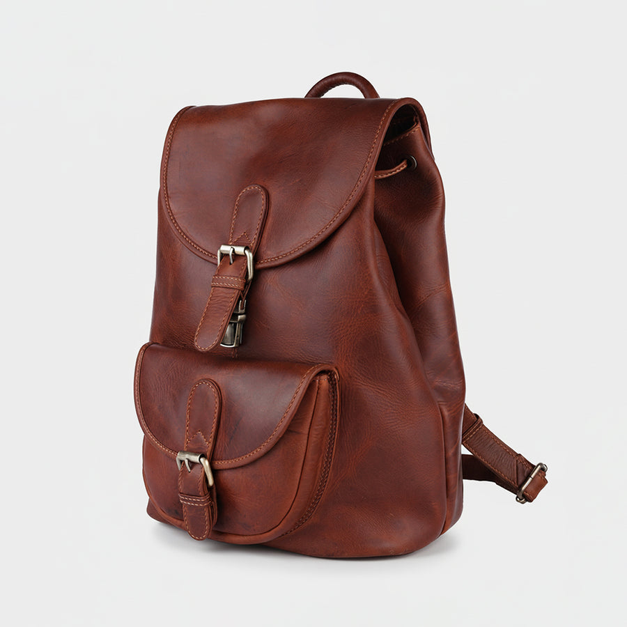 Spaghetti W. Swc425Dkbrn Backpack Vintage Handmade Drum Dyed Genuine by Hilason – Cowboy and equestrian accessories