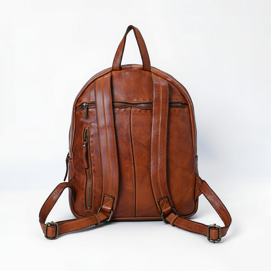 Spaghetti Western Swc416Cg Backpack Vintage Handmade Drum Dyed Genuine European Cowhide Leather Women Bag Western Handbag Purse