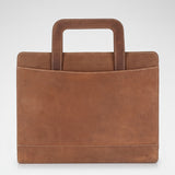 Spaghetti Western Swc420Brn Briefcase Vintage Handmade Drum Dyed Genuine European Cowhide Leather Women Bag Western Handbag Purse