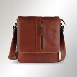 Spaghetti Western Swc428Tbrn Cross Body I Vintage Handmade Drum Dyed Genuine European Cowhide Leather Women Bag Western Handbag Purse