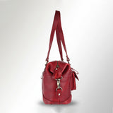 Spaghetti Western Swc430Rd Tote Vintage Handmade Drum Dyed Genuine European Cowhide Leather Women Bag Western Handbag Purse