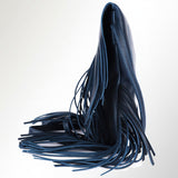 Spaghetti Western Swc429Blu  Messenger Vintage Handmade Drum Dyed Genuine European Cowhide Leather Women Bag Western Handbag Purse