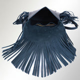 Spaghetti Western Swc429Blu  Messenger Vintage Handmade Drum Dyed Genuine European Cowhide Leather Women Bag Western Handbag Purse