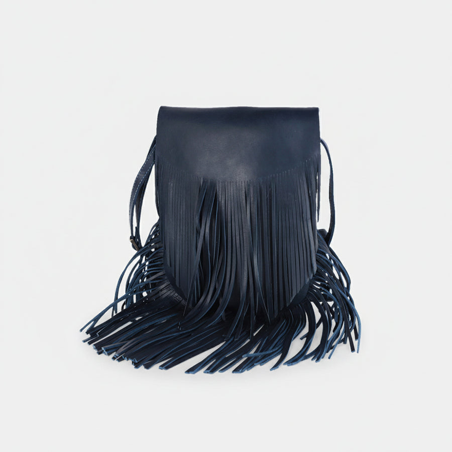 Spaghetti W. Swc429Blu Messenger Vintage Handmade Drum Dyed Genuine by Hilason – Cowboy and equestrian accessories