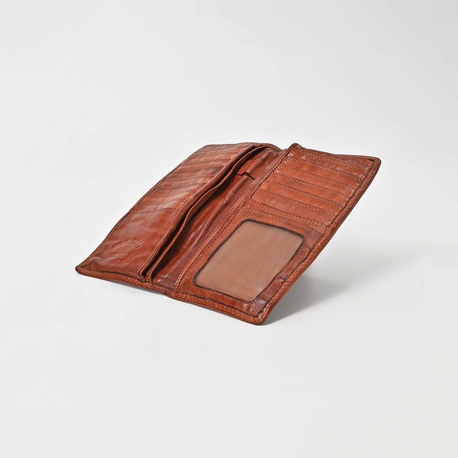 Spaghetti Western Swc437Cg Card-Holder Vintage Handmade Drum Dyed Genuine European Cowhide Leather Women Bag Western Handbag Purse