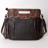 OHLAY KBG159 Clutch Hand Tooled Embossed Genuine Leather women bag western handbag purse