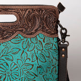 OHLAY KBG159 Clutch Hand Tooled Embossed Genuine Leather women bag western handbag purse