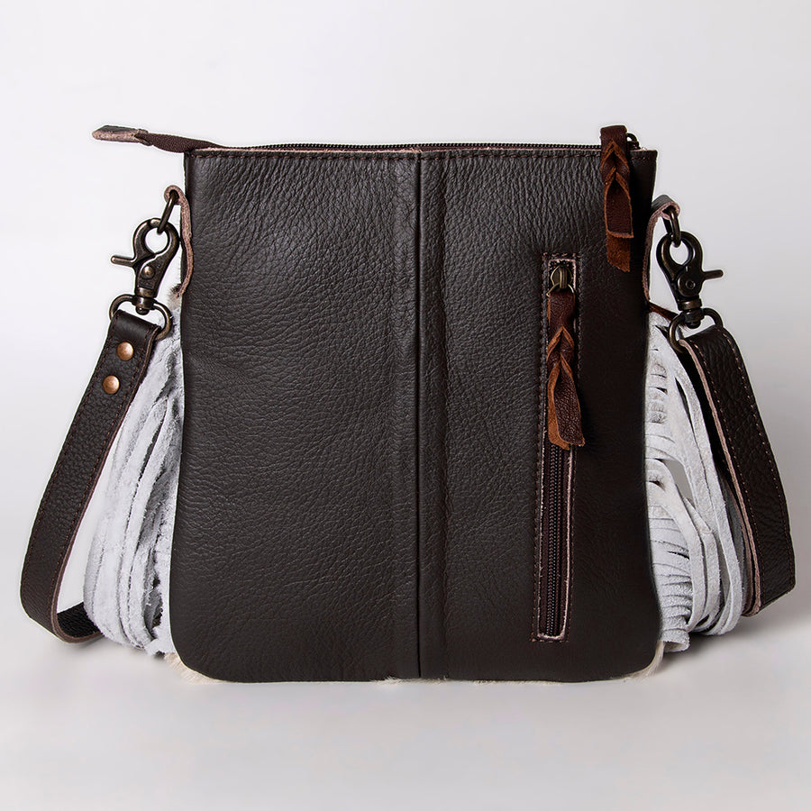 SKBG168 Ohlay Western Genuine Hair-On Leather Hand Tooled Women Large Crossbody Bags