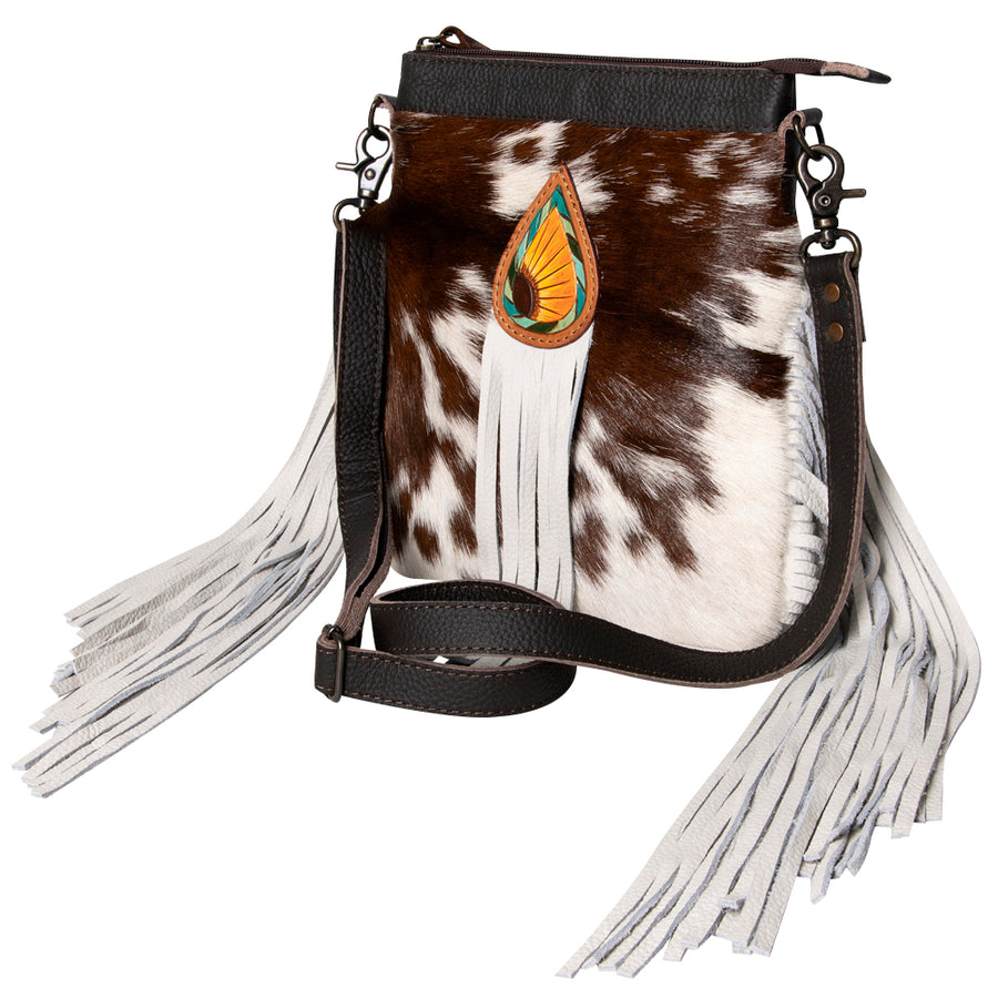 SKBG168 Ohlay W. Genuine Hair-On Leather Hand Tooled Women Large by Hilason – Cowboy and equestrian accessories