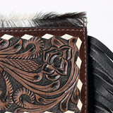 OHLAY Wallet Hand Tooled Hair-On Genuine Leather Women Bag Western Handbag Purse | Womens Handbags |Leather Belt for Summer