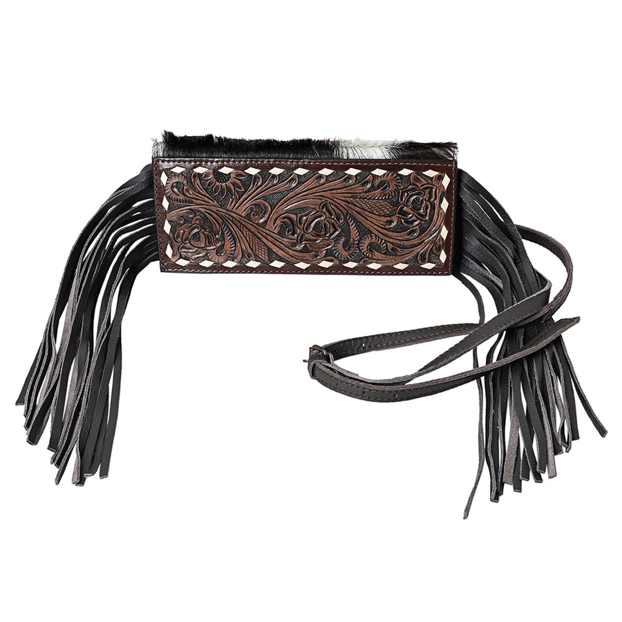 OHLAY WALLET Hand Tooled Hair-on Genuine Leather women bag western handbag purse - Uhorse