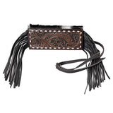 OHLAY WALLET Hand Tooled Hair-on Genuine Leather women bag western by Hilason – Cowboy and equestrian accessories