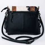 OHLAY BAGS Western Hair-On-Sunflower Mini Crossbody Tooled Leather Fringe