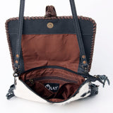 OHLAY BAGS Western Hair-On-Sunflower Mini Crossbody Tooled Leather Fringe