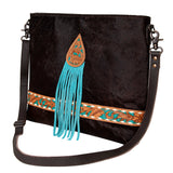 OHLAY KBG174 HOBO Hand Tooled Hair-on Genuine Leather women bag western handbag purse