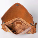 American Darling ADBGF105D Clutch Hand Tooled Genuine Leather Women Bag Western Handbag Purse