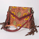 American Darling Envelope Hand Tooled Genuine Leather Women Bag Western Handbag Purse