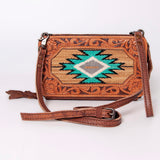 American Darling Hand Tooled Hair On Genuine Leather Women Bag Western Handbag Purse