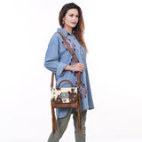 American Darling ADBG983 Briefcase Hair-On Genuine Leather Women Bag Western Handbag Purse