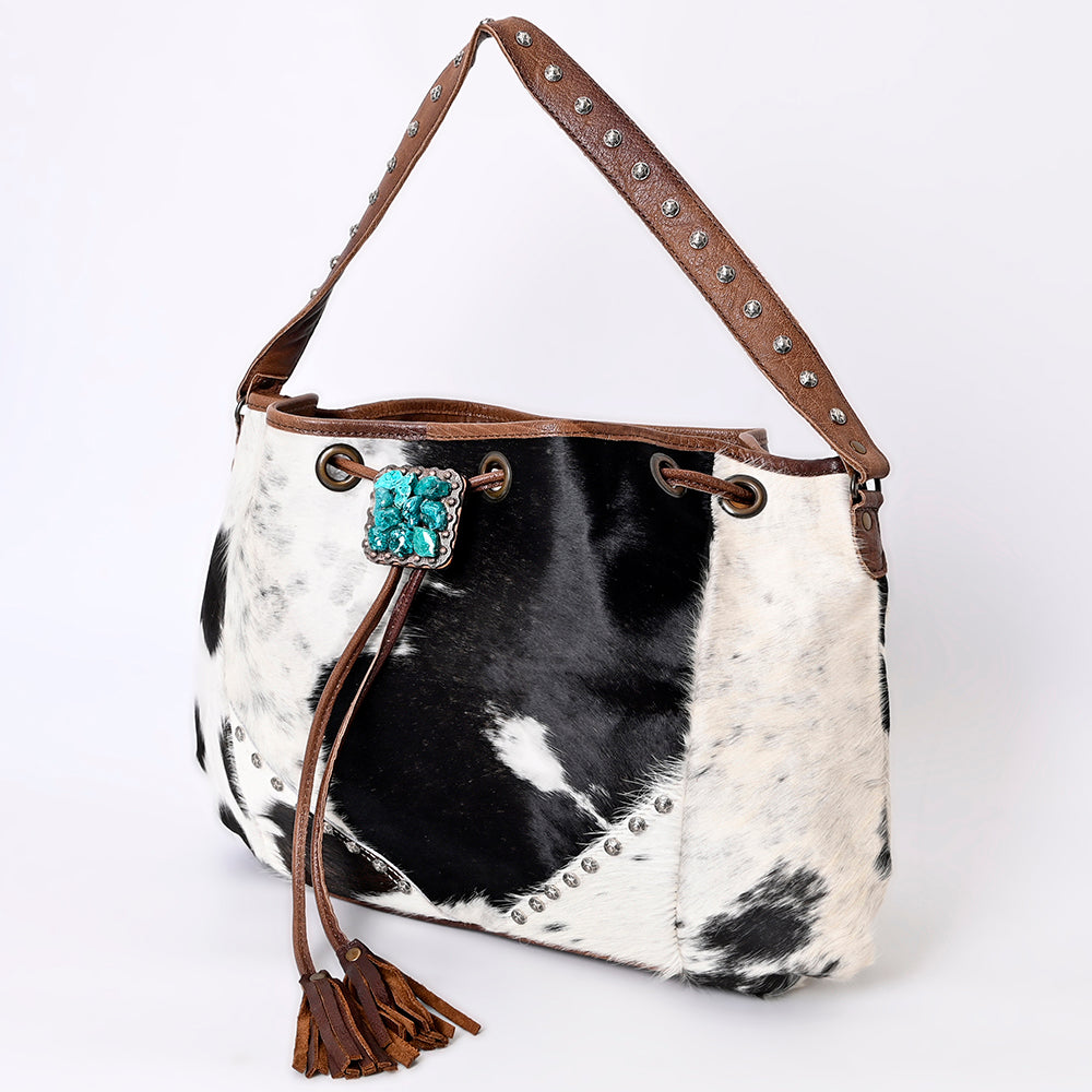 American Darling ADBG985A Bucket Hair-On Genuine Leather Women Bag Western Handbag Purse